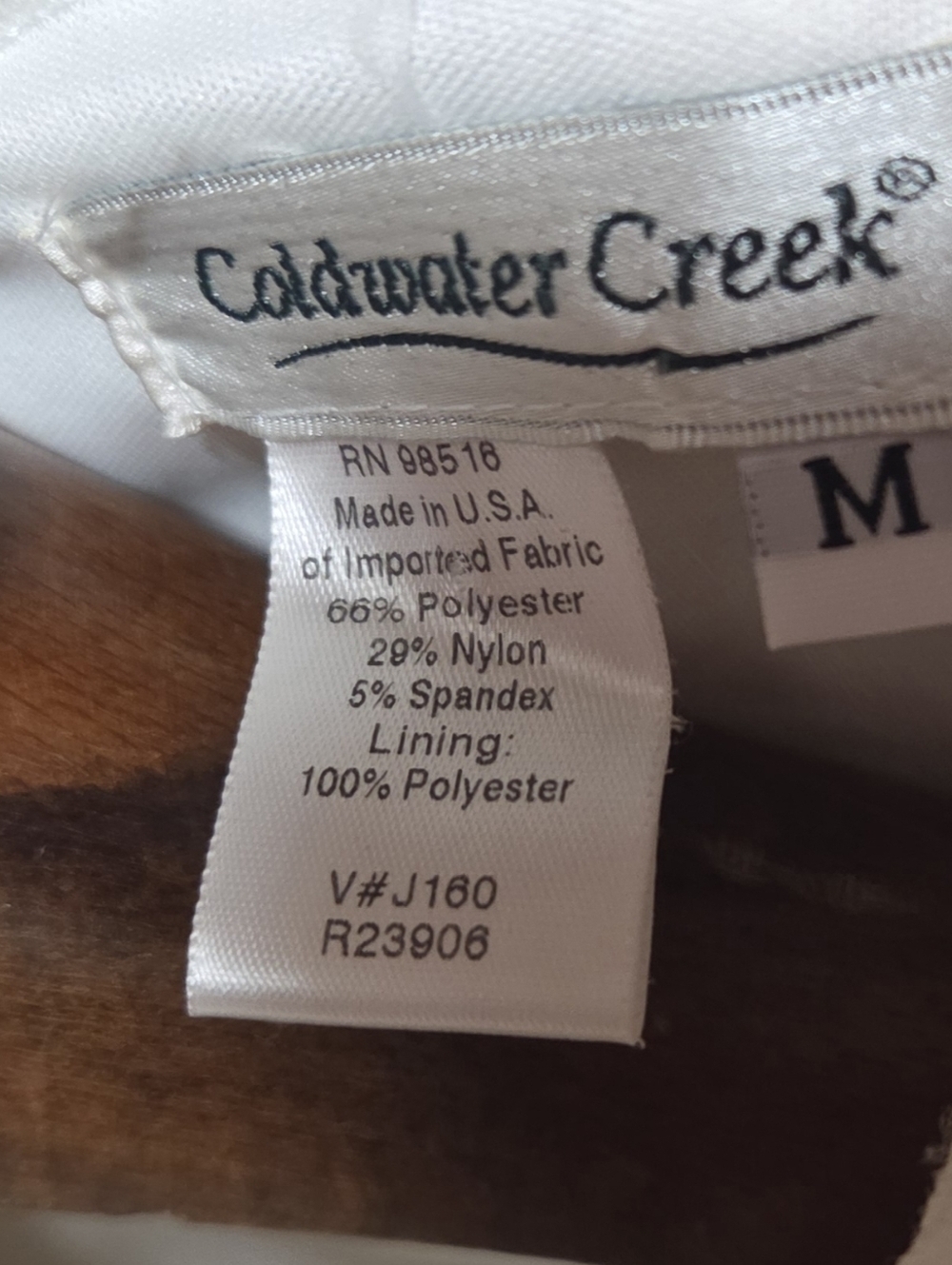 Vintage Y2K Coldwater Creek White Lace Mockneck Long Sleeve Shirt Size Medium - Picture 6 of 6